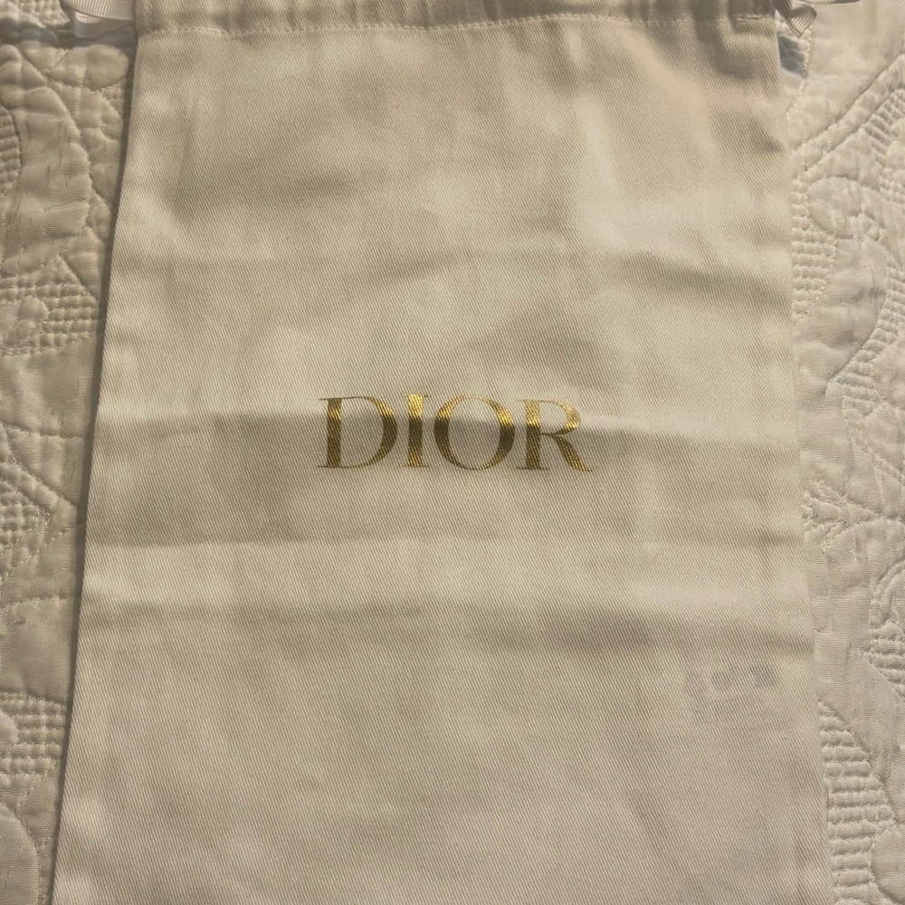 Dior Gold Logo cotton dust bag